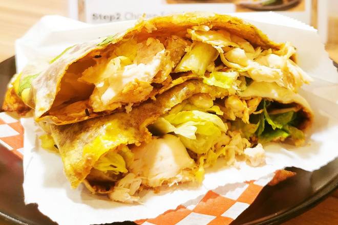 Roasted Chicken Jianbing (炙烤鸡肉煎饼)